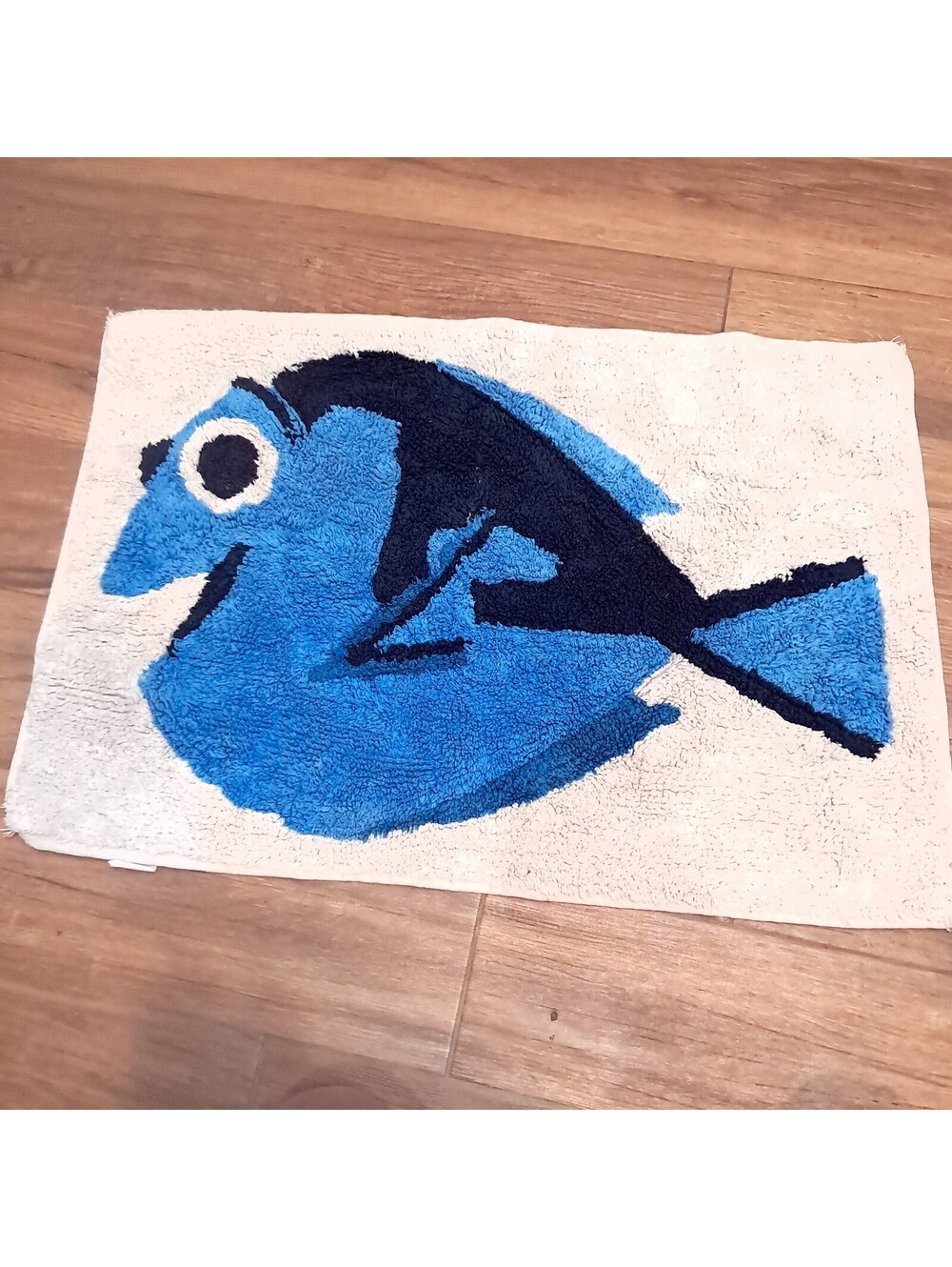 Disney Pixar Finding Nemo Dory Bath Mat rug fish Jay Franco blue white cotton